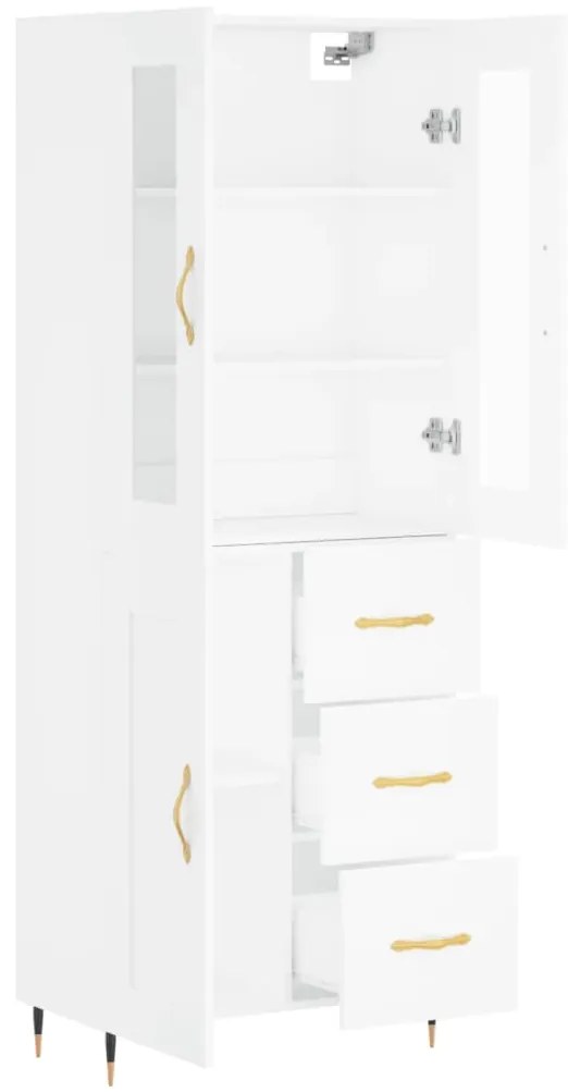 Armário alto 69,5x34x180 cm derivados de madeira branco