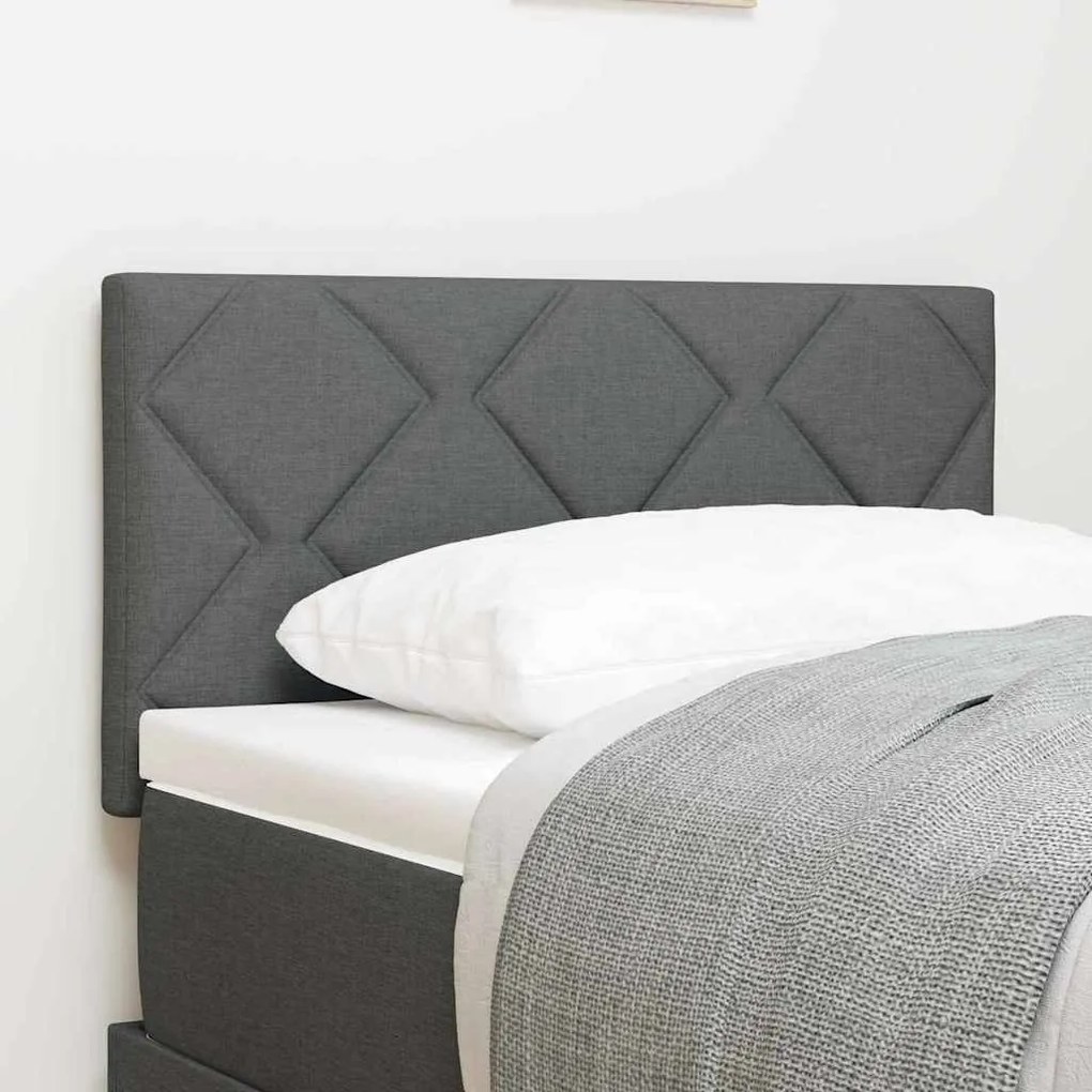 vidaXL Cabeceira em Design de Blocos de Diamante, Cinza Escuro, 80 cm, em Tecido