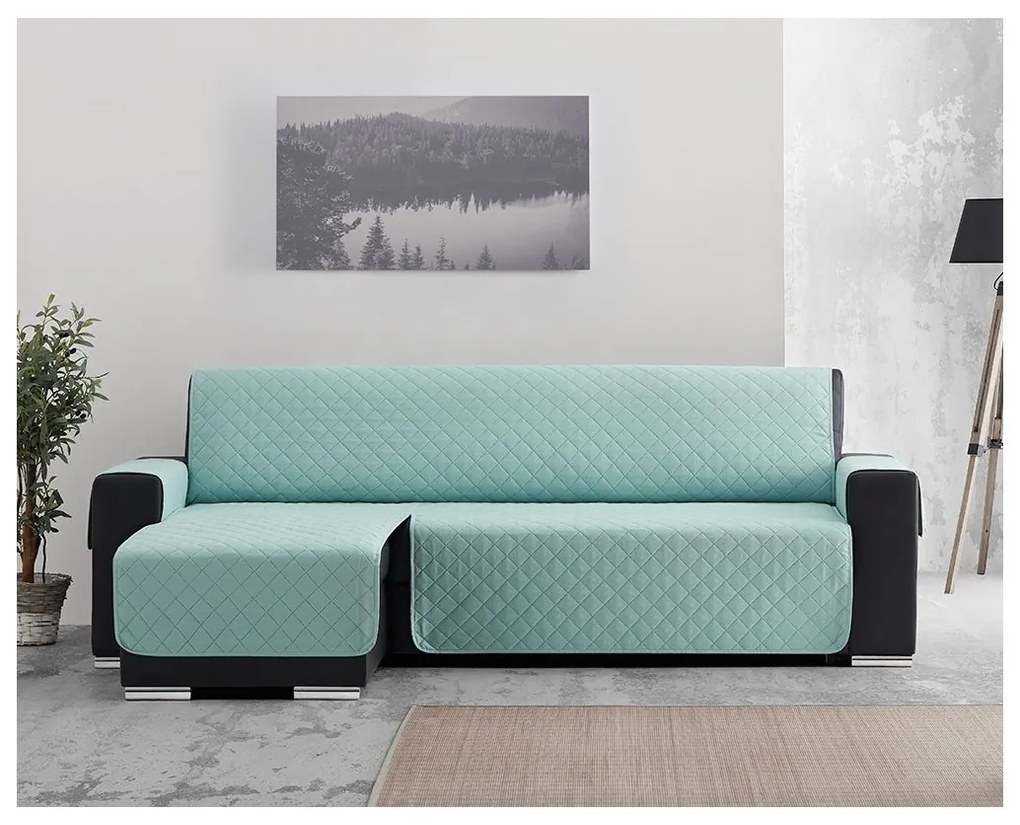Capa de Sofá Chaise Longue Acolchoada (Cor Pastel)