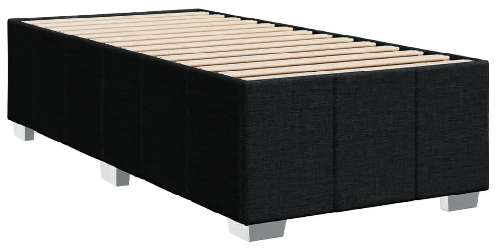 Estrutura de cama sem colchão 90x200 cm tecido preto