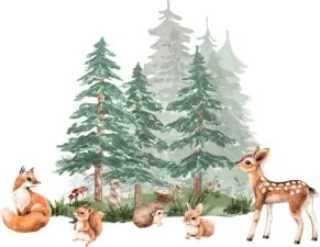 Adesivo de parede - Animais da floresta Forest