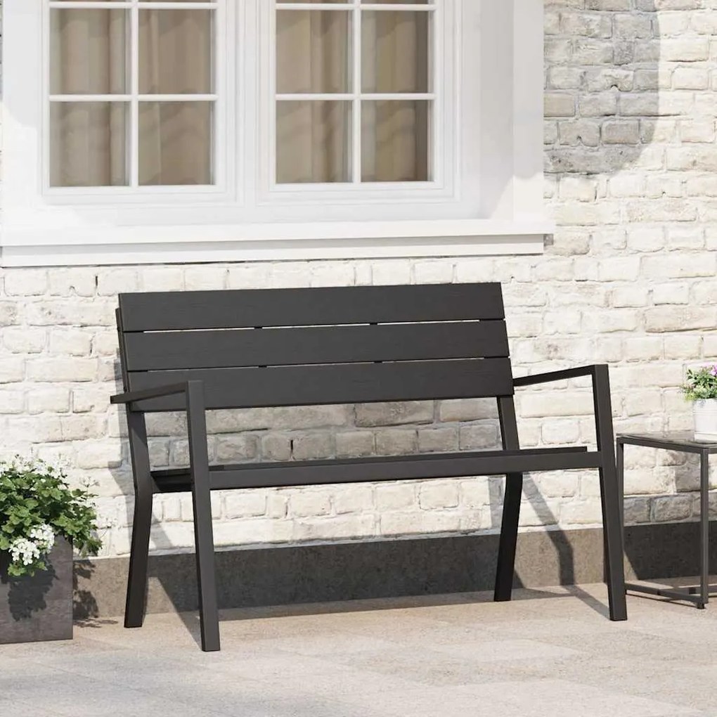 vidaXL Banco de jardim Antracite 118 x 54 x 77cm Aço