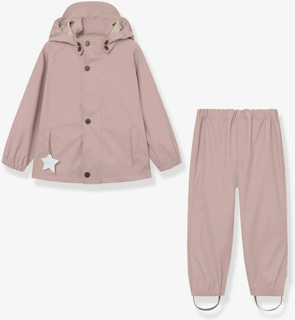 Conjunto de casaco e calças de chuva para criança MATREINAR MINI A TURE rosa-velho
