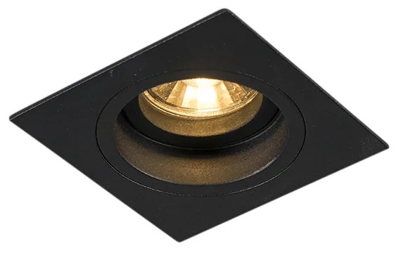 LED Foco embutido inteligente quadrado preto com Wi-Fi GU10 - Chuck Moderno