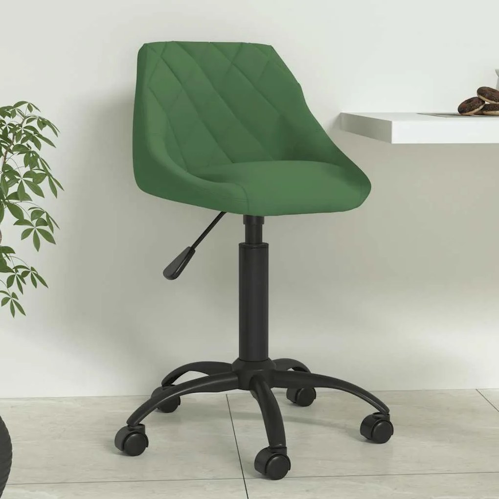 vidaXL Cadeira de jantar veludo verde-escuro