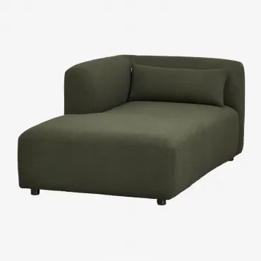 Módulo Chaise Longue Esquerdo Para Sofá Modular Fogler Tecido Pele De Borrego Amarelo Curri - Sklum
