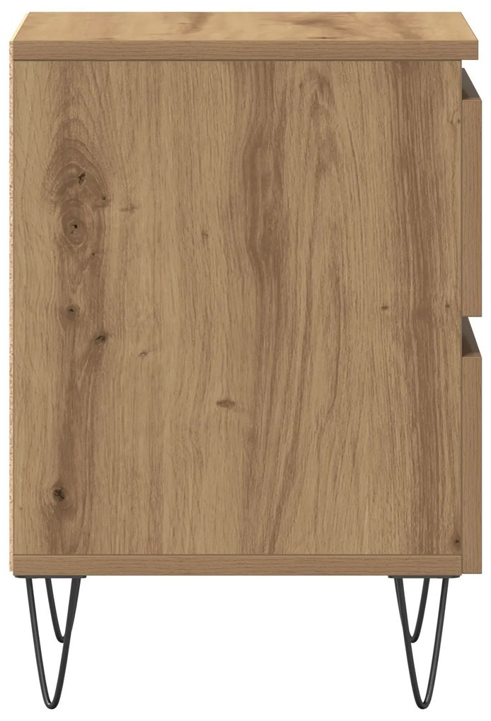 Cabeceira de Cama vidaXL Carvalho Artisan 40x35x50 cm Madeira de Engen