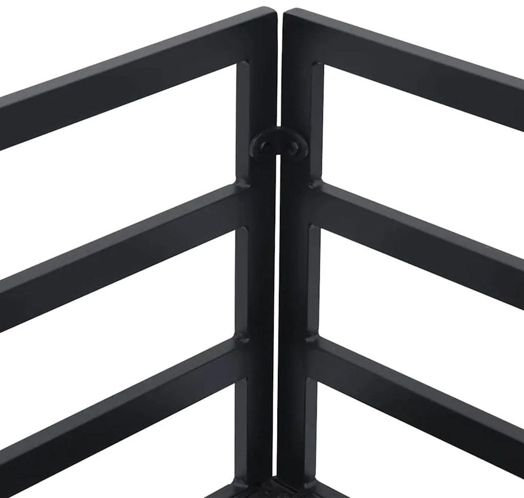Conjunto de Sofá de Jardim 5 pcs Preto 213 x 71.5 x 71 cm