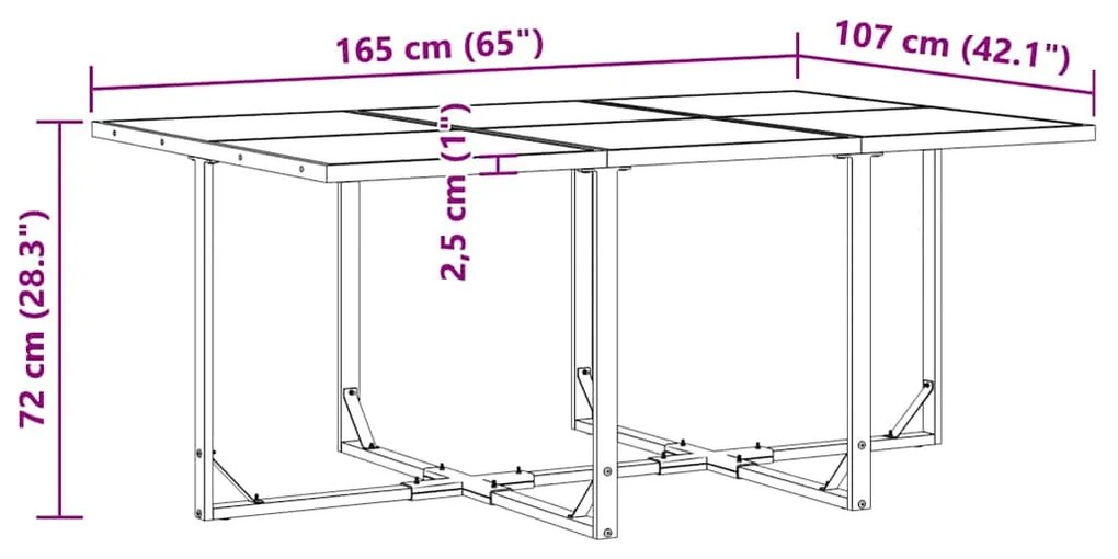Conjunto de Jantar para o Jardim com 13 Peças e Almofadas em Aço e Tex