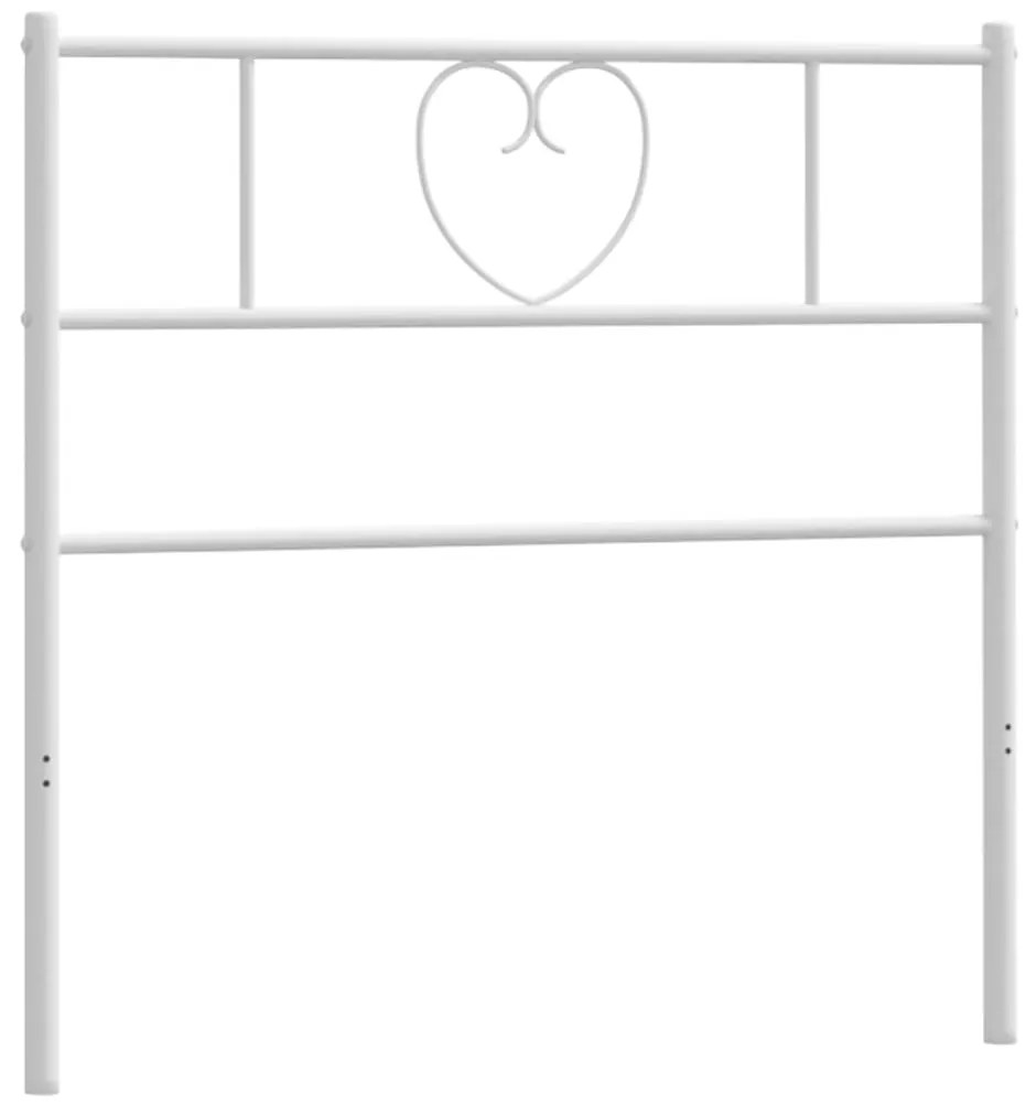 Cabeceira de cama 90 cm metal branco