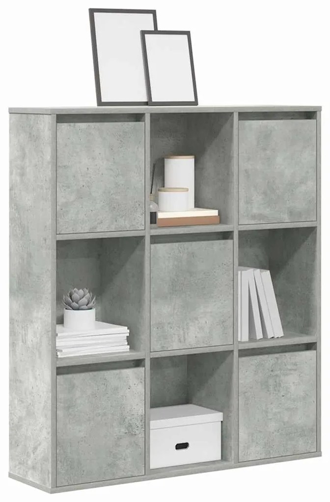 vidaXL Estante 89x24x101,5 cm derivados de madeira cinzento cimento
