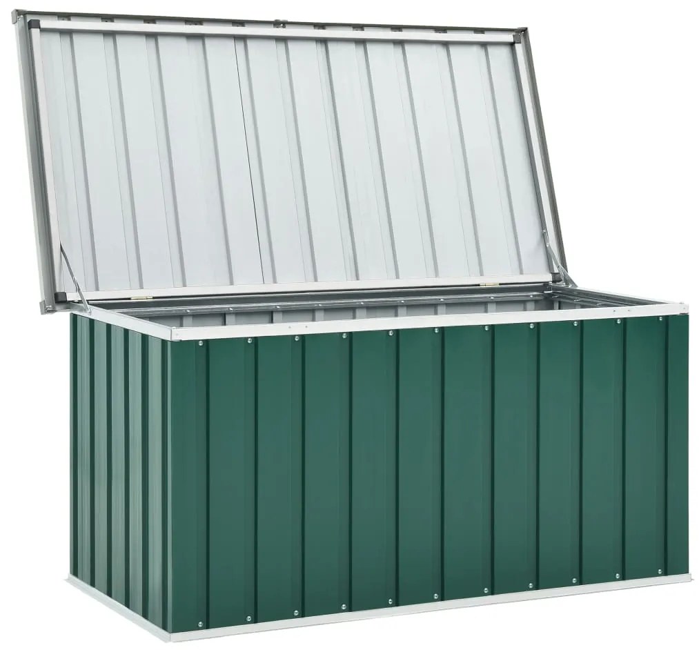 Caixa de arrumação para jardim 129x67x65 cm verde