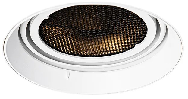 Foco embutido moderno branco GU10 AR111 redondo sem moldura - Oneon Honey Moderno