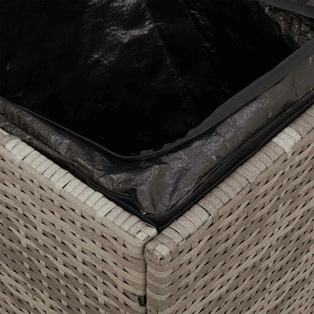 Bancos jardim com almofadas 2 unid 40x40x43 cm vime PE cinzento