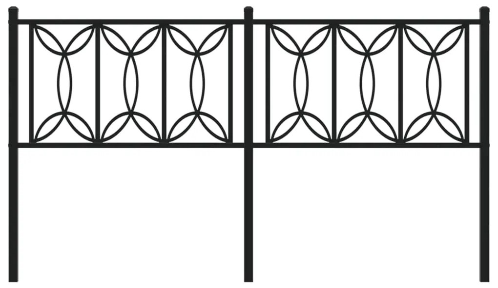 Cabeceira de cama 160 cm metal preto