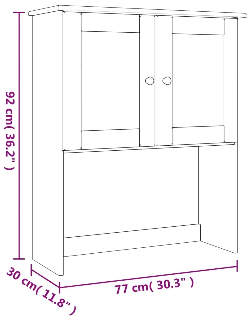 Topo para cómoda ALTA 77x30x92 cm madeira de pinho maciça