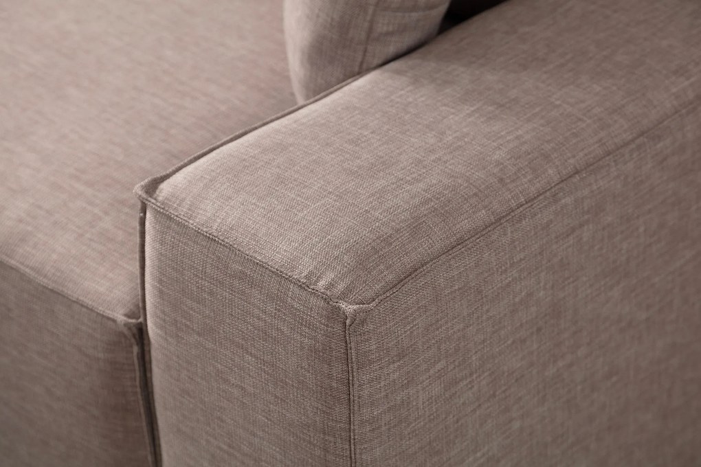 Sofá-Cama de Canto Pırlo – Castanho – 260x78x170 cm