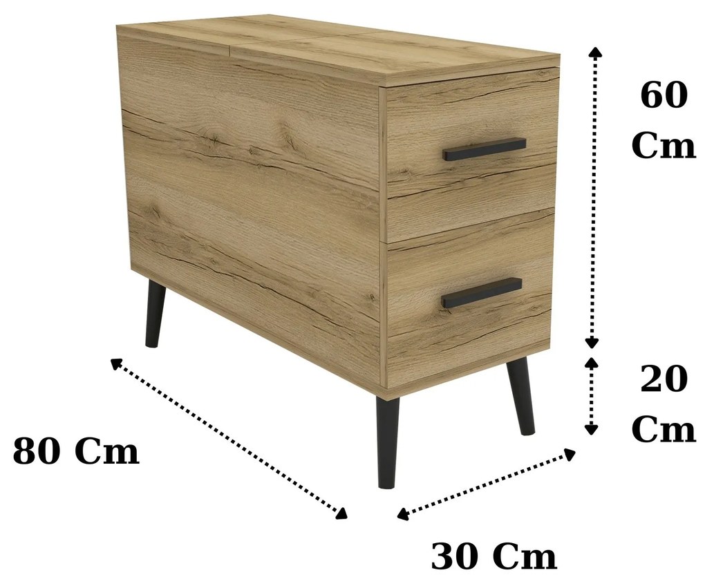 Mesa Lateral Island – Delta – 30x80x80 cm