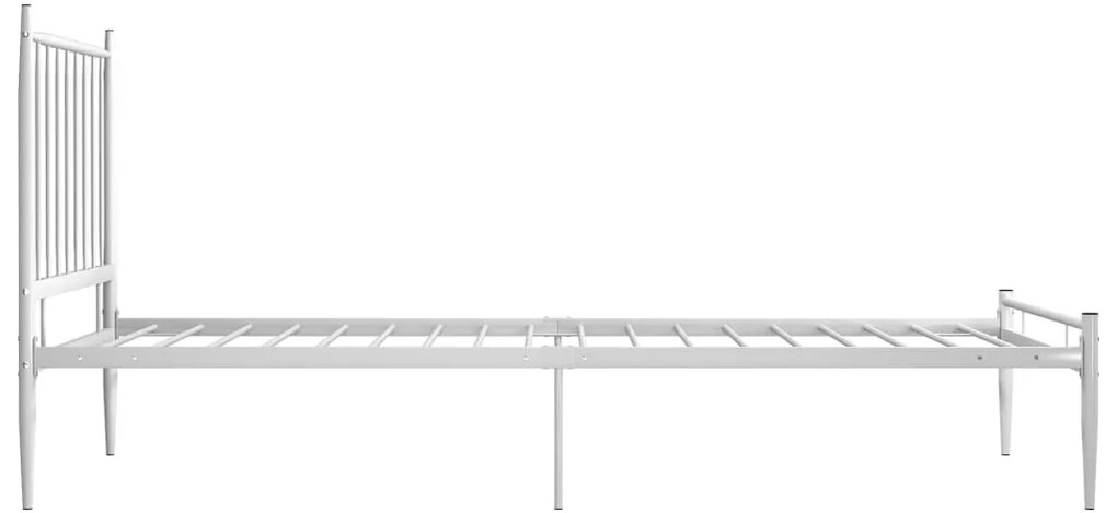 Estrutura de Cama Form em Metal Branco - 90x200 cm - Design Industrial