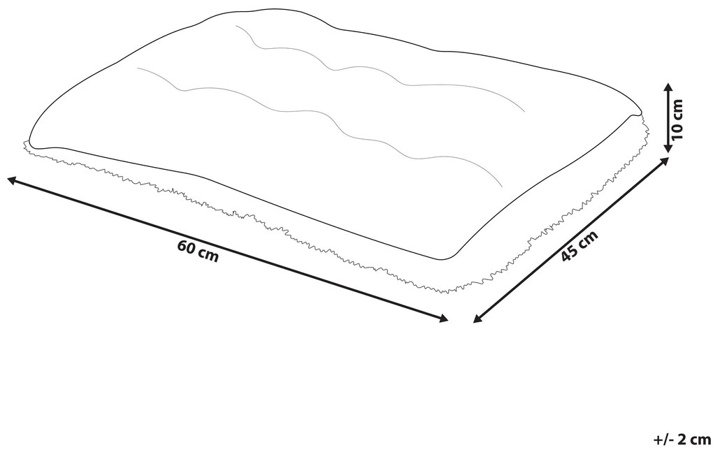 Cama para animal de estimação em veludo creme 60 x 45 cm ERGANI Beliani