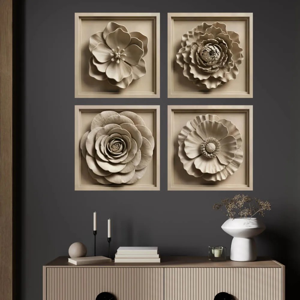 Autocolante Flores - Imagem em relevo