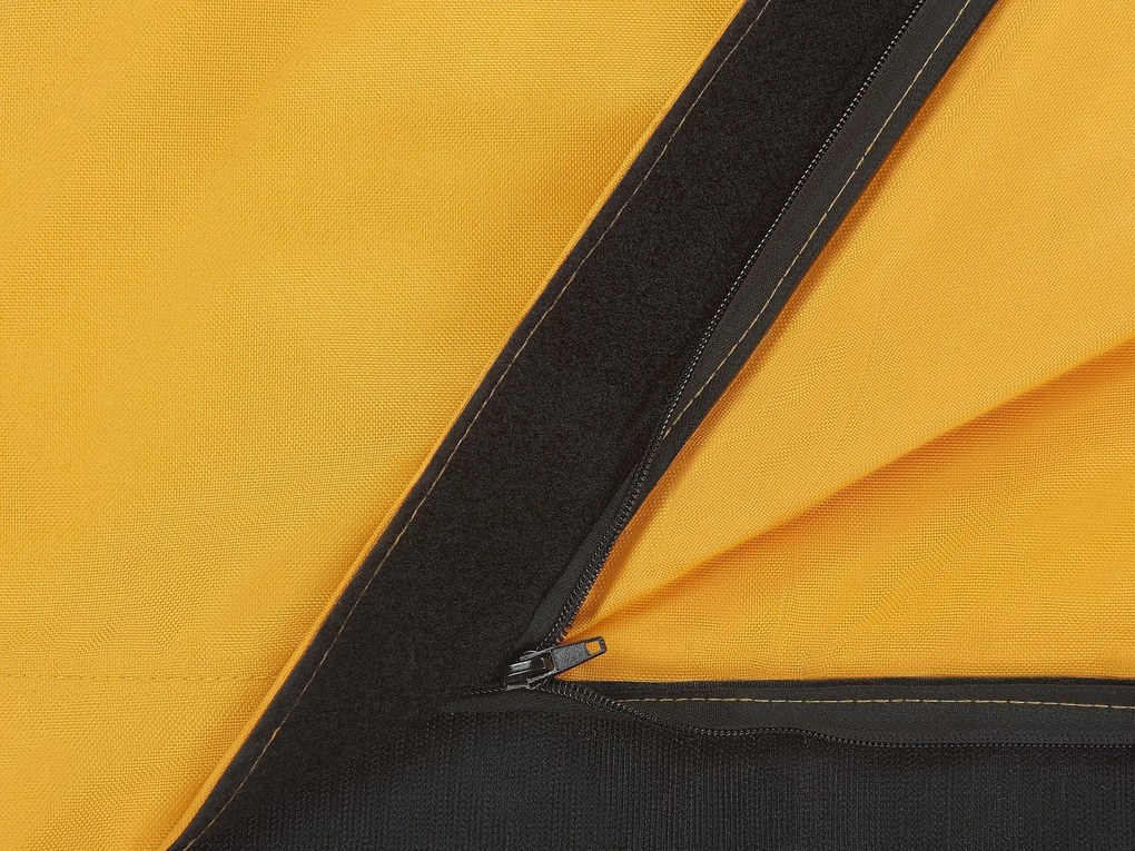 Pufe almofada amarelo 140 x 180 cm FUZZY Beliani