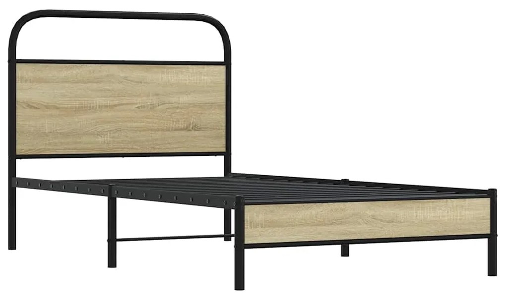 Estrutura cama s/ colchão derivados de madeira carvalho sonoma
