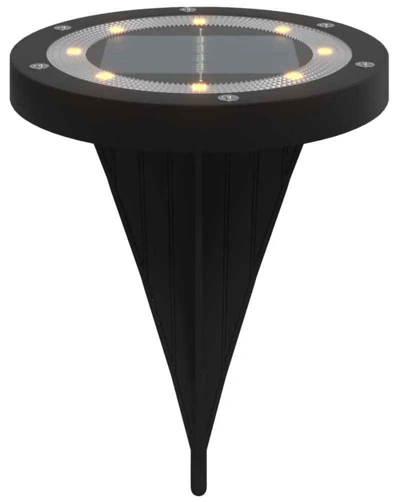 Luzes solares para exterior com espigões 12 pcs branco quente