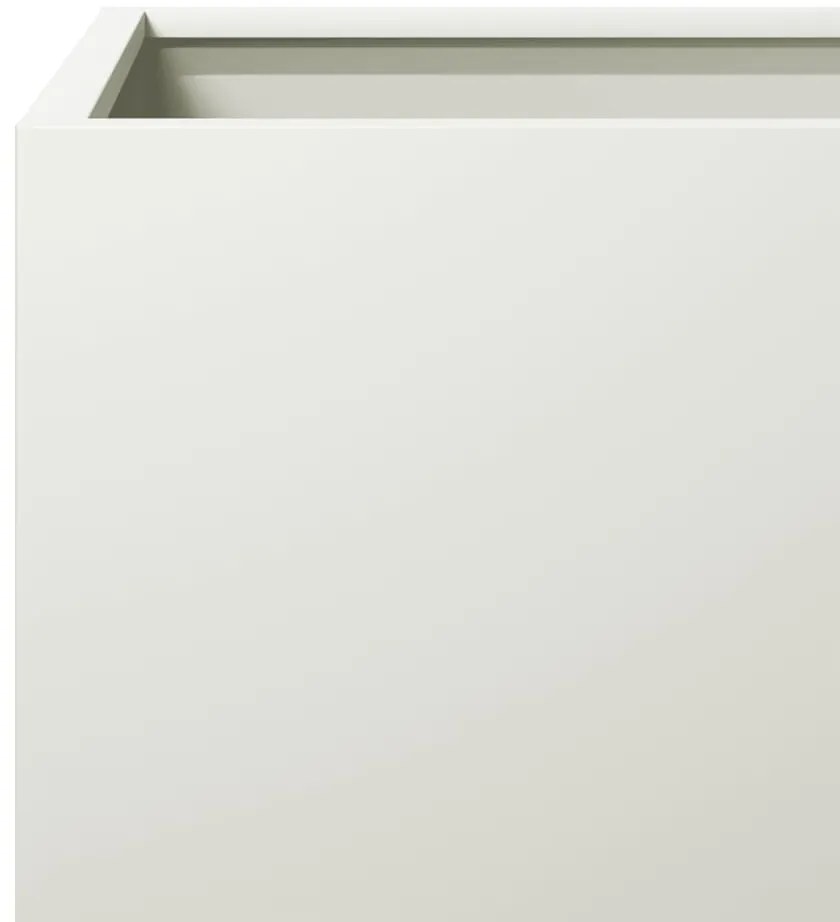 Vaso/floreira de jardim 2 pcs 40x40x40 cm aço branco