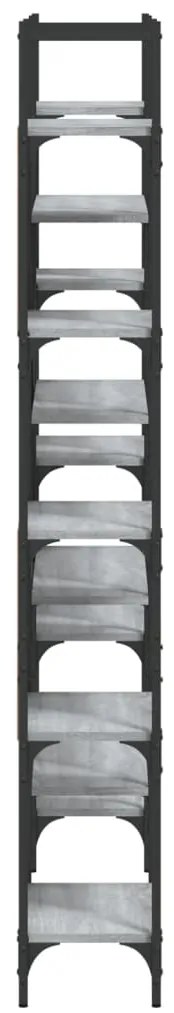 Estante 155,5x24x166,5 cm derivados de madeira cinzento sonoma
