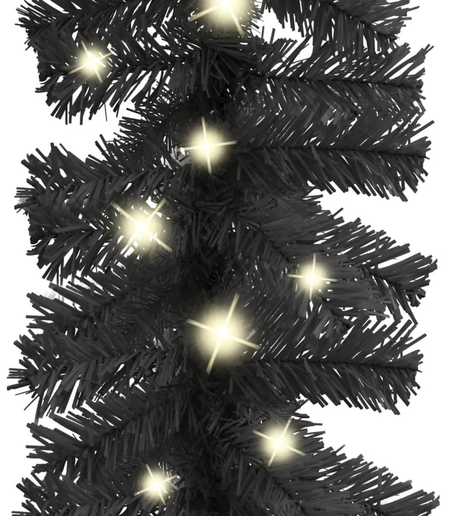 Grinalda de Natal com luzes LED 5 m preto