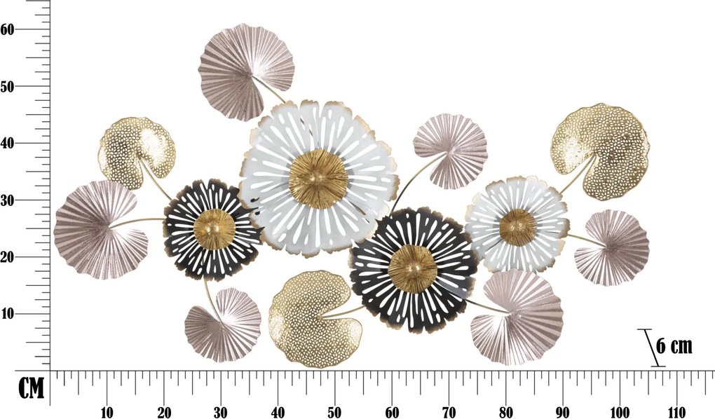 PAINEL DE PAREDE DE FERRO 3D PINKY -B- CM 106X6X60,5 MULTICOLOR