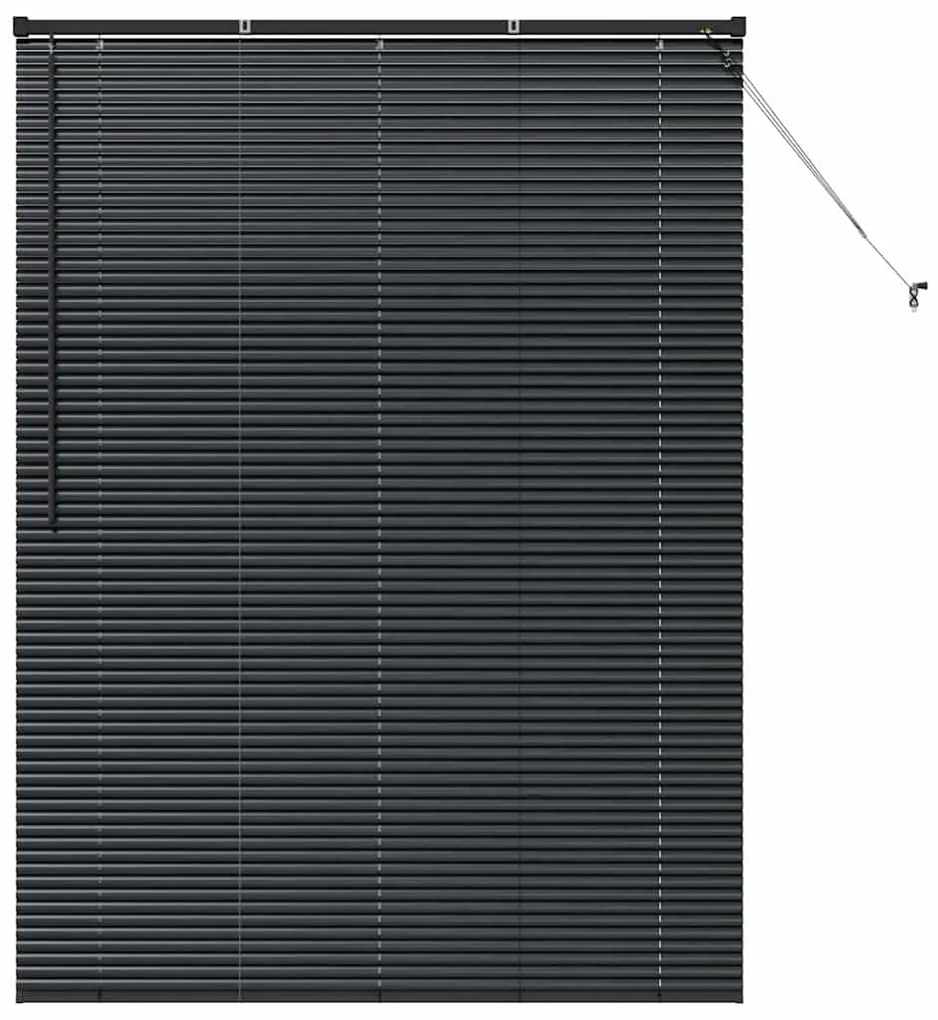 Persiana de Janela com cortinas Outros Manual Preto 135 x 175 cm Alumí