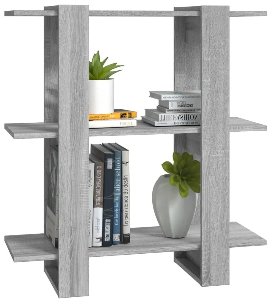 Estante/divisória 80x30x87 cm cor sonoma cinza
