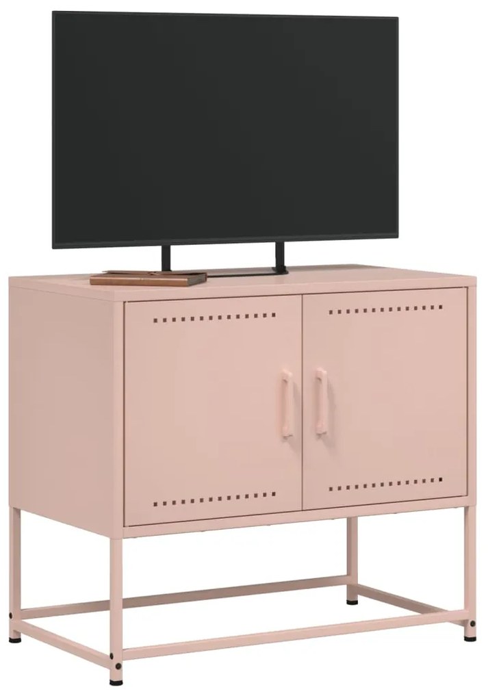 Móvel de TV 68,5x39x60,5 cm aço rosa