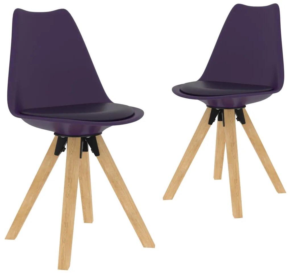 vidaXL Cadeiras de jantar 2 pcs lilás