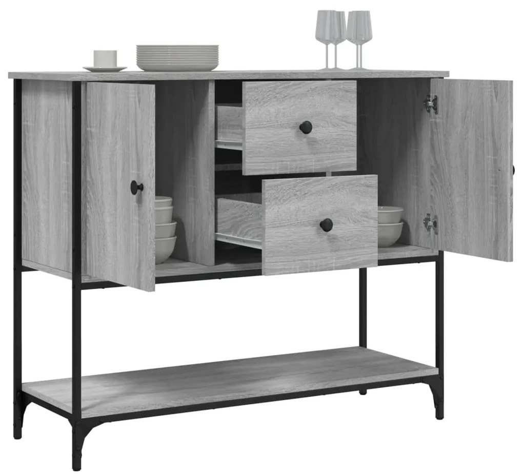 Aparador 100x36x85 cm derivados de madeira cinzento sonoma