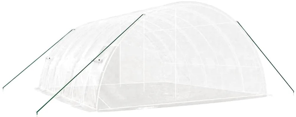 Estufa com estrutura de aço 36 m² 6x6x2,85 m branco