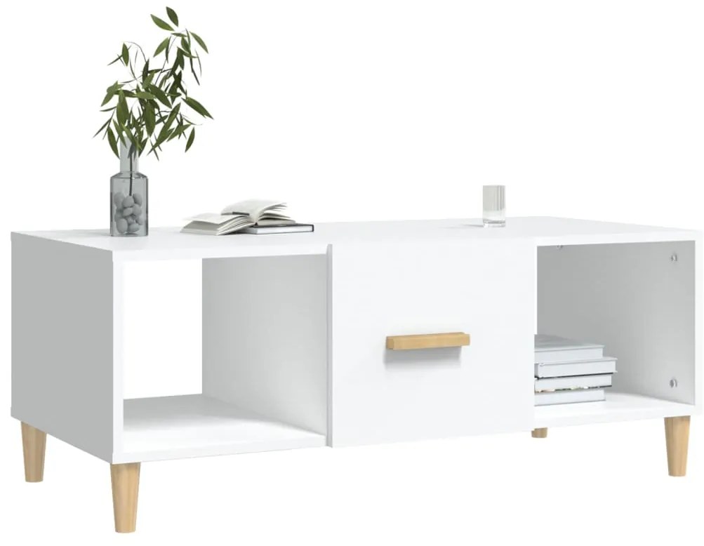 Mesa de centro 102x50x40 cm madeira processada branco