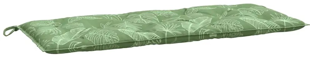Almofadões banco jardim 2 pcs 120x50x7 cm tecido padrão folhas