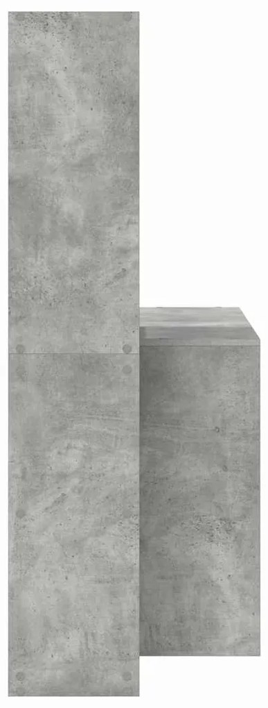 Mesa Cinzento cimento 138.5 x 55 x 143 cm Madeira processada