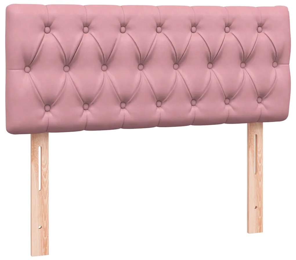 Cama com molas/colchão 120x220 cm veludo rosa