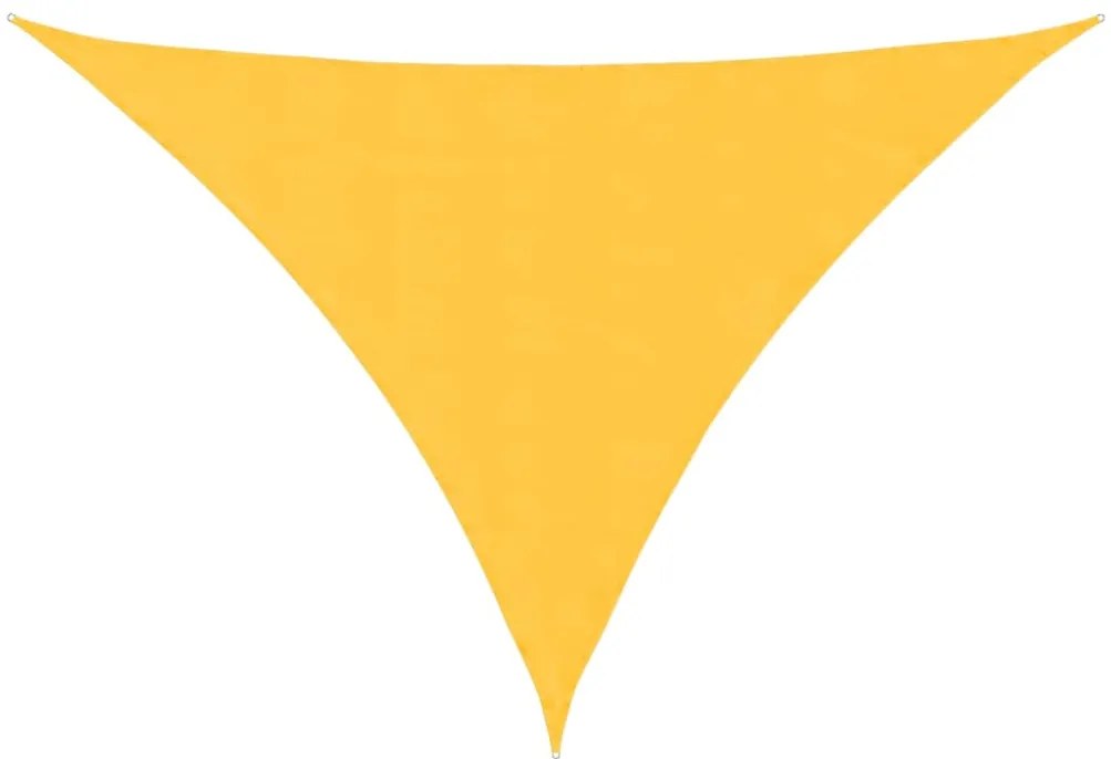 Para-sol estilo vela tecido oxford triangular 4x5x6,4 m amarelo