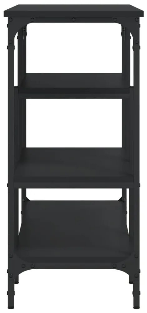 Mesa consola c/ prateleiras 100x35x75 cm preto