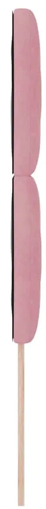 Cabeceira Rosa com Blocos de Diamante da 90cm de Veludo