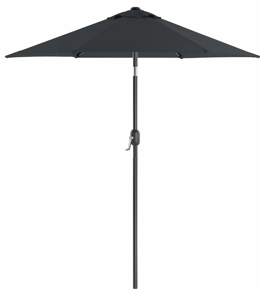 Guarda-sol Ø 200 cm com inclinação proteção UPF 50+ Cinzento