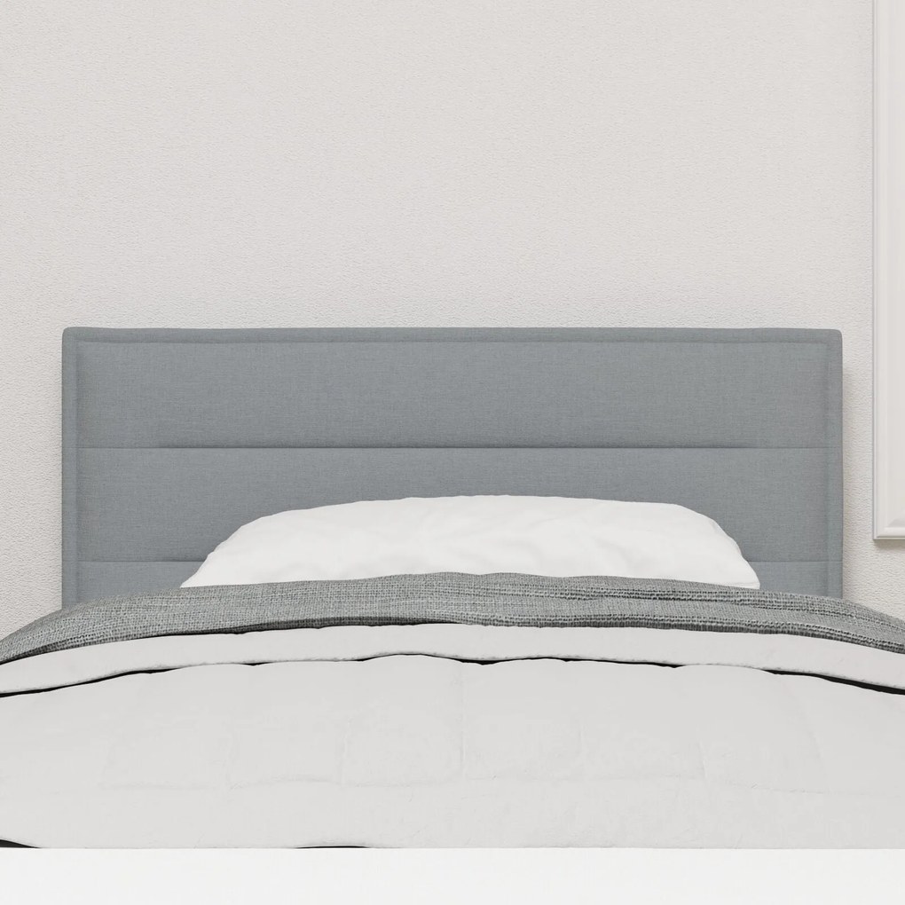 Cabeceira vidaXL Design Linhas Cinza Claro 80 cm em Tecido
