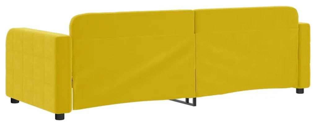 Sofá-cama 80x200 cm veludo amarelo