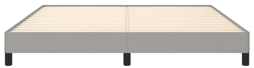 Estrutura de cama sem colchão 180x200 cm tecido cinzento-claro