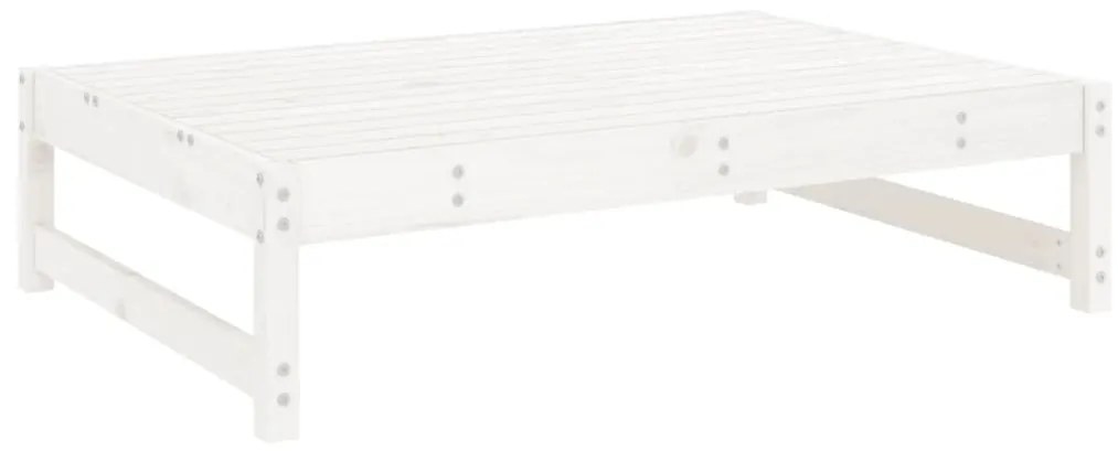 Apoio de pés para jardim 120x80 cm pinho maciço branco